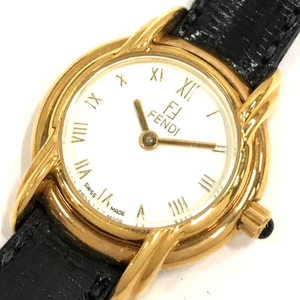 フェンディ クォーツ 腕時計 レディース ホワイト文字盤 純正ベルト ファッション小物 FENDI