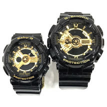 カシオ Gショック ベビーG GA-110GB / BA-110 クォーツ 腕時計 メンズ レディース 計2点 セット QR032-371_画像1