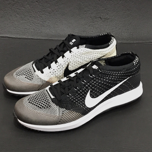 ナイキ サイズ 31cm フライニットレーサーG Flyknit Racer G 909756-001 スパイクレス ゴルフシューズ メンズ 付属有