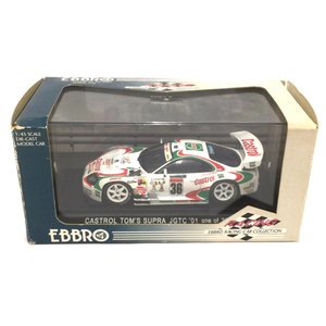 1円 エブロ 1/43スケール CASTROL TOM'S SUPRA JGTC '01 ミニカー ホビー 保存ケース・箱付き EBBRO 現状品