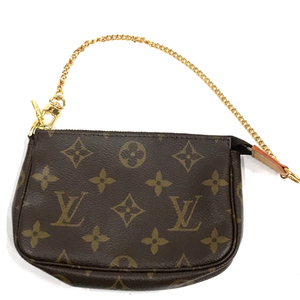 ルイヴィトン M58009 モノグラム ミニポシェット アクセソワール アクセサリーポーチ ブラウン系 LOUISVUITTON