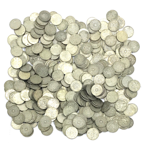 1円 古銭 100円銀貨 稲穂 鳳凰 硬貨 貨幣 コイン 総重量約2.05kg レトロ アンティーク