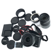 1円 Canon EOS M3 EF-M 18-55mm 1:3.5-5.6 IS STM 55-200mm 1:4.5-6.3 IS STM ミラーレス一眼 カメラ C222022_画像1