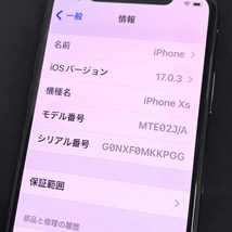 AU Apple iPhoneXS 256GB A2098 MTE02J/A スペースグレイ スマホ 本体 利用制限〇_画像2