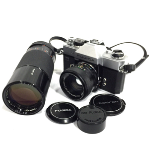 1円 FUJICA ST801 EBC FUJINON 1:1.8 55mm TAMRON 1:5.6 300mm フィルムカメラ マニュアルフォーカス