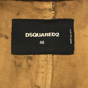 ディースクエアード サイズ46 長袖 コート フロント ポケット アウター メンズ ブラウン ロングコート DSQUAERED2の画像8