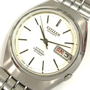 1円 シチズン 腕時計 4-770935-K LEOPARD 28800 デイデイト 26石 SVカラー金具 自動巻き メンズ 純正ベルト