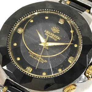 ジョン・ハリソン ダイヤモンド ソーラードライブ 腕時計 未稼働品 JH-024 メンズ ファッション小物 J.HARRISON