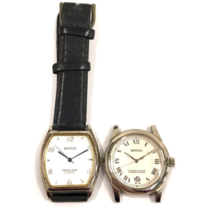 1円 ベントレー 腕時計 BB-925-67 STERLING SILVER CLASSIC 白文字盤 QZ メンズ 他 BM-925TK 計2点 BENTLEY