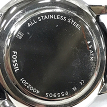 フォッシル ノイトラ ムーンフェイズ FS5905 クォーツ 腕時計 稼働 純正ベルト 付属品有 シルバーカラー文字盤 FOSSIL_画像2