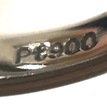 赤珊瑚 リング 指輪 8号 Pt900 ダイヤモンド 0.09ct 重量4.0g アクセサリー ファッション小物 レディース 現状品_画像4