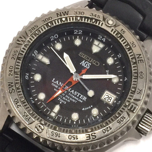 セイコー ランドマスター AGS デイト 腕時計 5M45-6A00 ブラック文字盤 未稼働品 ファッション小物 QR035-228