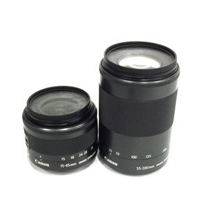1円 Canon EOS M6 15-45mm 1:3.5-6.3 IS STM 55-200mm 1:4.5-6.3 IS STM ミラーレス一眼 カメラ L062200の画像7