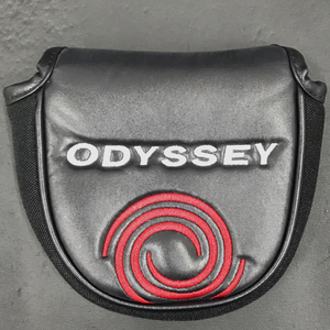 オデッセイ パター用 ヘッドカバー マグネット式 黒 ブラック ゴルフ用品 ODYSSEY