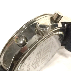 1円 ステファン ヨハンソン 腕時計 H3-IWE ラウンド クロノグラフ 白文字盤 自動巻き メンズ 純正尾錠 稼働の画像3