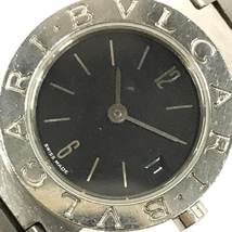 1円 ブルガリ 腕時計 ブルガリブルガリ BB23SS ラウンド デイト 黒文字盤 SVカラー クォーツ レディース BVLGARI_画像1