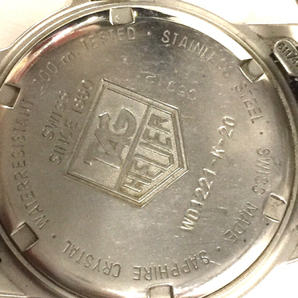 1円 タグホイヤー 腕時計 WD1221-K-20 ラウンド デイト Professional 200m 白文字盤 クォーツ メンズ 純正ベルトの画像2
