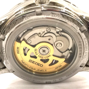 セイコー プレサージュ 自動巻 オートマチック 腕時計 メンズ ブラック文字盤 ジャンク品 付属品あり 4R39-00W0の画像3