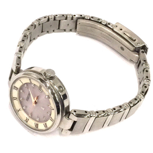 セイコー ルキア 1B22-0AR0 ソーラー デイト 腕時計 レディース 未稼働品 付属品あり SEIKO QR035-86の画像4