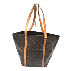 ルイヴィトン M51108 モノグラム サックショッピング トートバッグ 肩掛け ブラウン系 LOUISVUITTON QR035-342