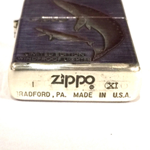 ジッポー LIMITED EDITION WIND PROOF LIGHTER くじら デザイン No.0616 オイルライター 缶ケース付 ZIPPO QG035-79の画像3