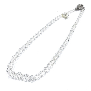 白水晶 本水晶 ネックレス 全長約43.5cm レディース アクセサリー シルバー金具 ケース 付属の画像4