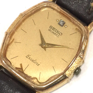  Seiko Exceline кварц наручные часы 8420-5780 женский 10K × SS не работа товар неоригинальный ремень QR035-143