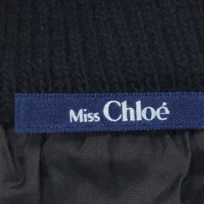 ミス クロエ サイズ 40 ニットスカート バックスリット バックボタン 毛 混 レディース ボトムス 黒 Miss Chloeの画像6