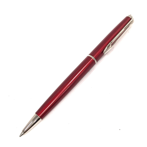 送料360円 ウォーターマン ツイスト式 ボールペン シルバーカラー×レッド 全長約13.2cm 筆記用具 WATERMAN 同梱NGの画像1