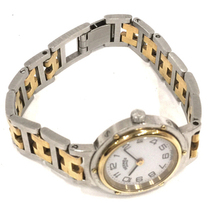 エルメス クリッパー デイト クォーツ 腕時計 レディース ホワイト文字盤 純正ブレス 未稼働品 HERMESの画像7