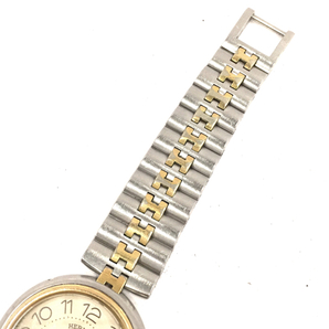 エルメス プロフィール デイト クォーツ 腕時計 メンズ アイボリー文字盤 純正ブレス ファッション小物 HERMESの画像3