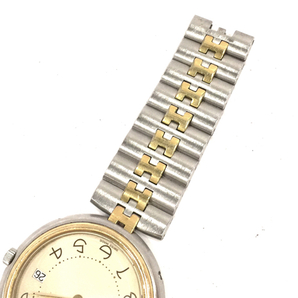 エルメス プロフィール デイト クォーツ 腕時計 メンズ アイボリー文字盤 純正ブレス ファッション小物 HERMESの画像4