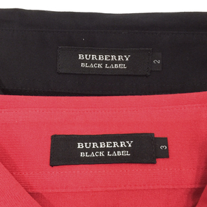 バーバリー ブラックレーベル サイズ 2 半袖 シャツ メンズ ブラック 他 サイズ 3 レッド 含 計2点 BURBERRYの画像6
