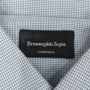 エルメネジルドゼニア サイズ M 長袖 ボタンダウンシャツ 総柄 メンズ トップス ブルー Ermenegildo Zegnaの画像5