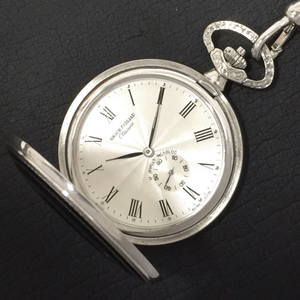 GRACE FABLIAU hand winding machine pocket watch smoseko small second silver color face accessory equipped 