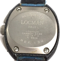 1円 ロックマン 腕時計 MARE Ref.134 ラウンド クロノグラフ 黒文字盤 クォーツ メンズ 純正ベルト LOCMAN_画像2