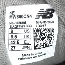 美品 ニューバランス サイズ 27cm MW880CN4 スニーカー レースアップシューズ 靴 メンズ グレー系 タグ付 保存箱付_画像8