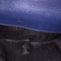 イヴサンローラン 二つ折り財布 Wホック YSLロゴ イタリア製 グリーン×ネイビー系 保存袋付き Yves Saint Laurent_画像4