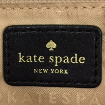 ケイトスペード ショルダー トートバッグ 総柄 英字ロゴ ファスナー開閉 GDカラー金具 ブラック×ホワイト kate spade_画像8