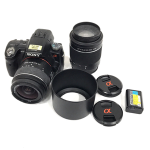 SONY SLT-A33 α33 DT 3.5-5.6/18-55 4-5.6/55-200 SAM デジタル一眼レフカメラ 光学機器