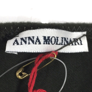アンナモリナーリ ノースリーブ 刺繍 ワンピース 毛 90％ サイズ 38 レディース カーキ ANNA MOLINARI タグ付の画像5