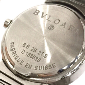 BVLGARI ブルガリブルガリ デイト クォーツ 腕時計 BB262TS レディース ブラック文字盤 稼働品 保存箱付きの画像2