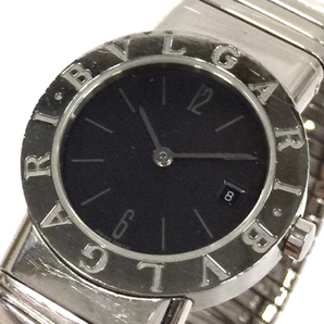 BVLGARI ブルガリブルガリ デイト クォーツ 腕時計 BB262TS レディース ブラック文字盤 稼働品 保存箱付きの画像1