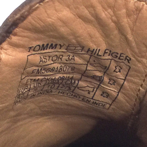 トミーヒルフィガー サイズ 27.5cm ウイングチップ サイドゴアブーツ レザー メンズ ブラウン 茶 TOMMY HILFIGERの画像6