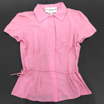 アンナモリナーリ COUTURE サイズ 42 半袖 シャツ ボタン シルク 混 レディース トップス ピンク タグ付き_画像1