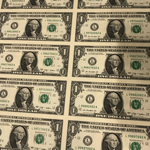 米国 1ドル 紙幣 未裁断 シート 額装 米国造幣局発行の紙幣説明書付き_画像6