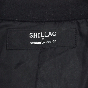 シェラック ×セマンティックデザイン L ウール ジャケット メンズ ブラック アウター SHELLAC Semantic Designの画像4