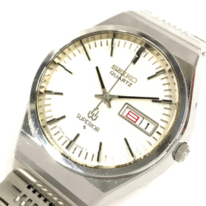 セイコー スーペリア デイデイト クォーツ 腕時計 4883-8100 メンズ シルバーカラー文字盤 純正ブレス QR041-72