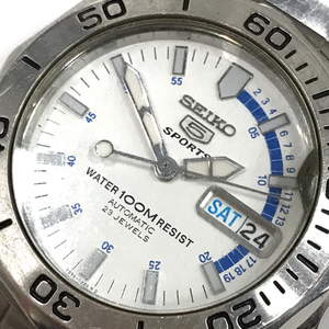 セイコー 5 スポーツ デイデイト 自動巻 オートマチック 腕時計 ホワイト文字盤 7S36-00L0 メンズ 稼働品 SEIKO