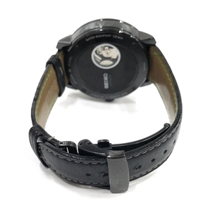 セイコー ムービングデザインデイト 6R15-00R0 自動巻 オートマチック 腕時計 ブラック 不働品 メンズ 社外ベルトの画像4